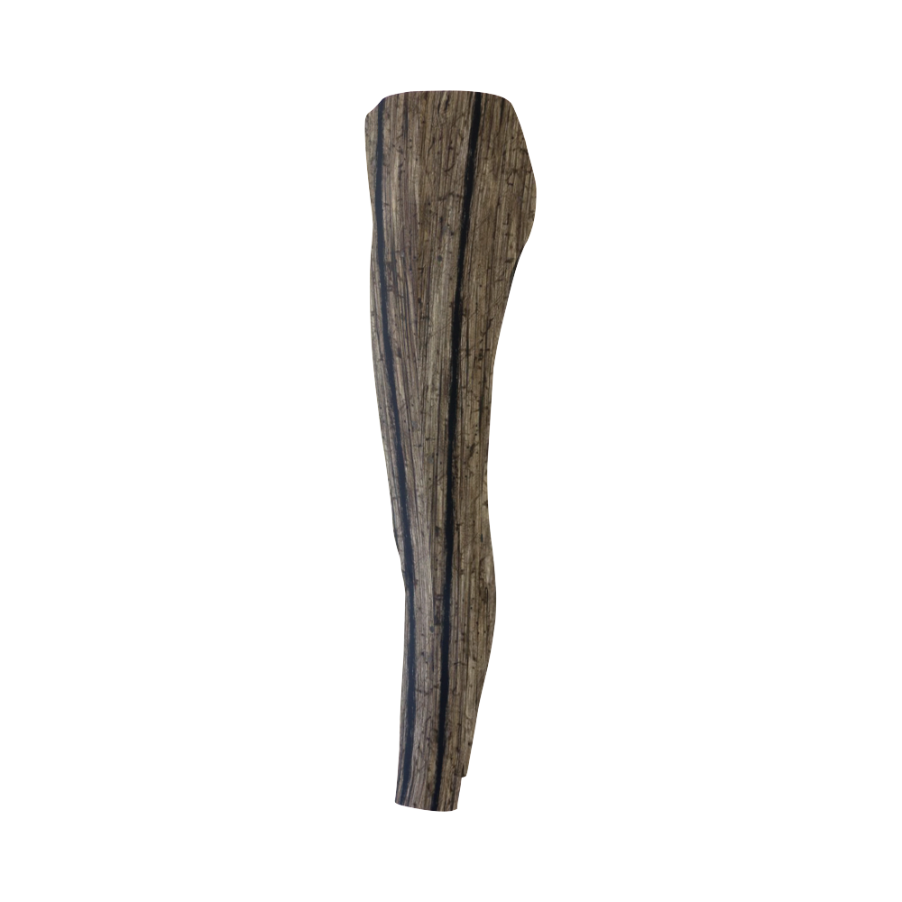 wooden planks Cassandra Women's Leggings (Model L01)
