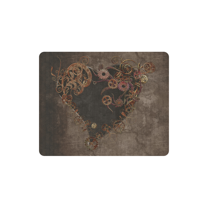 A decorated Steampunk Heart in brown Rectangle Mousepad