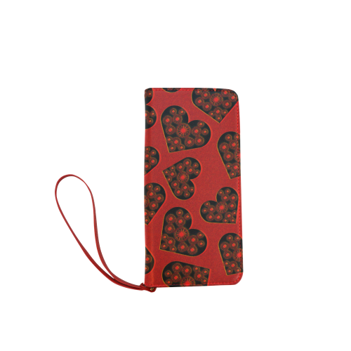 Burning Hearts Women's Clutch Wallet (Model 1637)