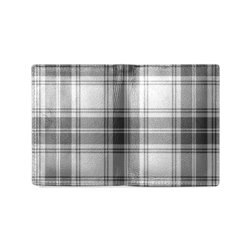 DOUGLAS GREY TARTAN Men's Leather Wallet (Model 1612)