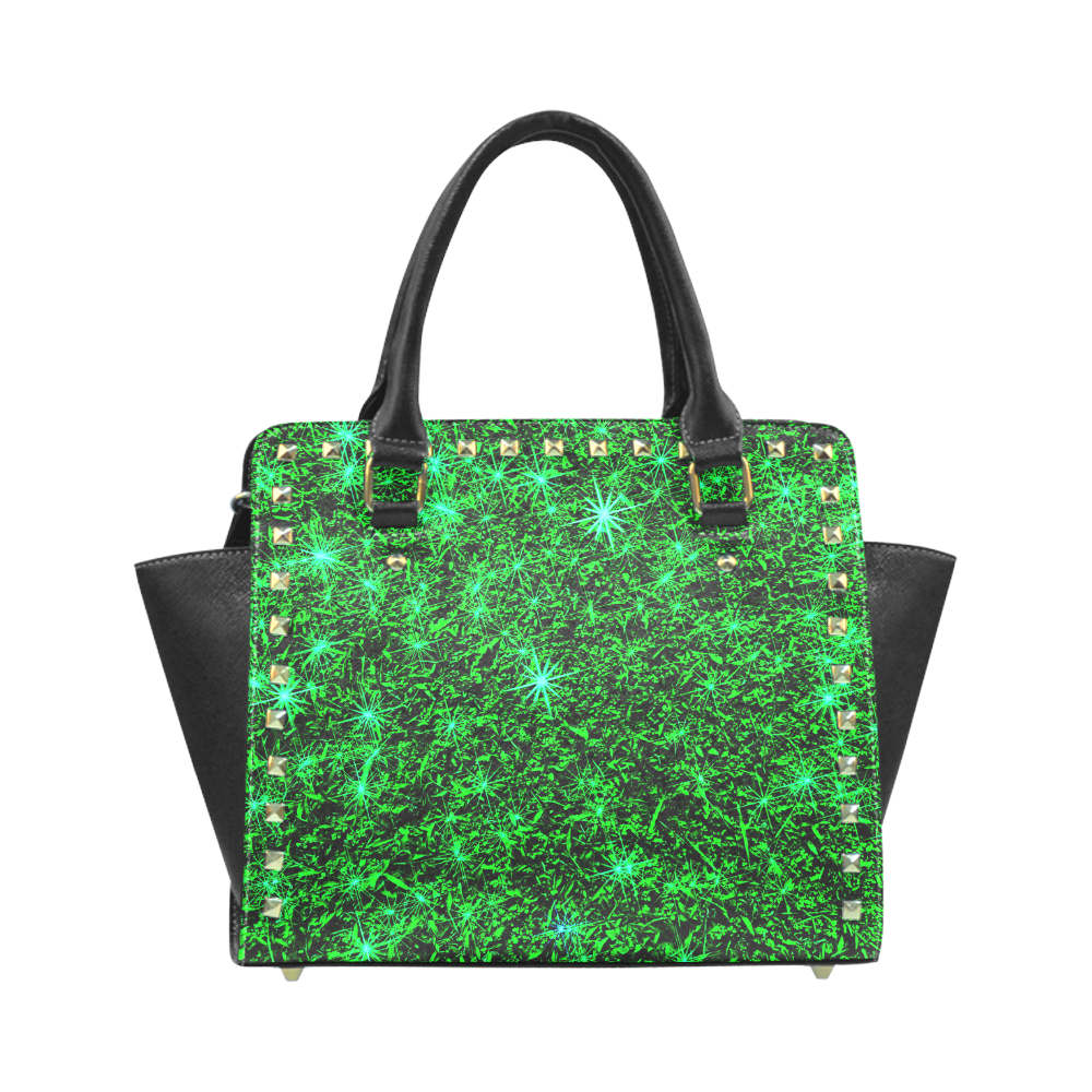 Sparkling Green - Jera Nour | Rivet Shoulder Handbag (Model 1645)