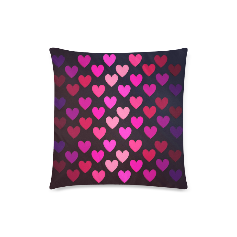 hearts on fire-2 Custom Zippered Pillow Case 18"x18" (one side)