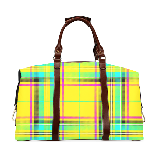 TARTAN-YELLOW Classic Travel Bag (Model 1643)