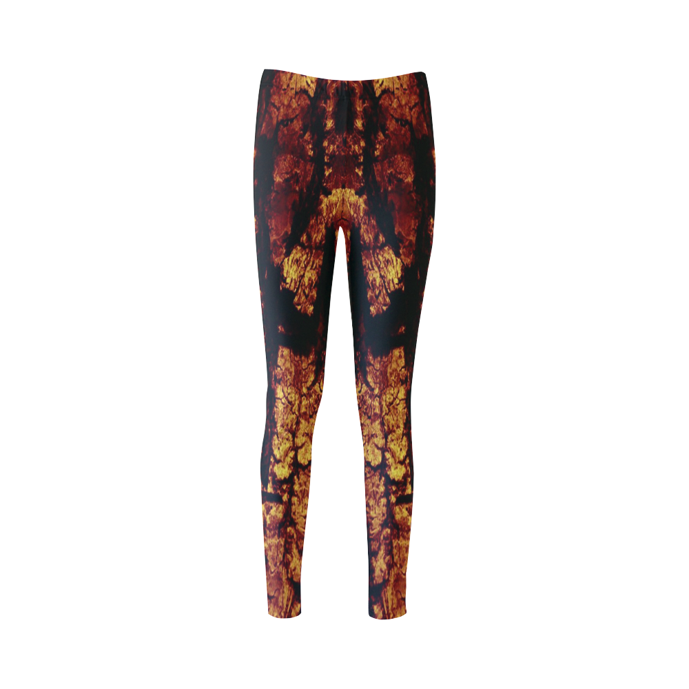 tree bark structure brown Cassandra Women's Leggings (Model L01)