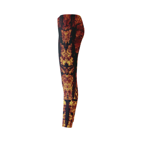 tree bark structure brown Cassandra Women's Leggings (Model L01)