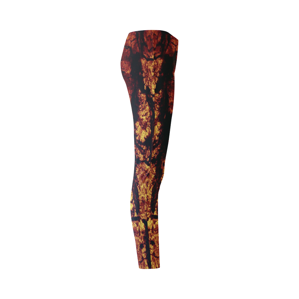 tree bark structure brown Cassandra Women's Leggings (Model L01)