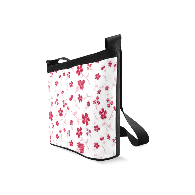 sweet sparkling floral, red Crossbody Bags (Model 1613)