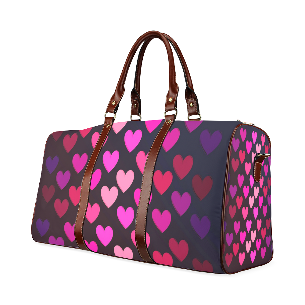 hearts on fire-2 Waterproof Travel Bag/Large (Model 1639)