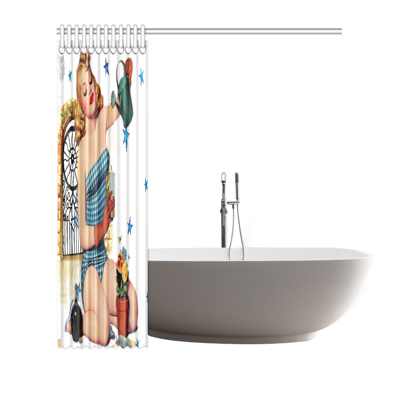 PIN UP Shower Curtain 66"x72"