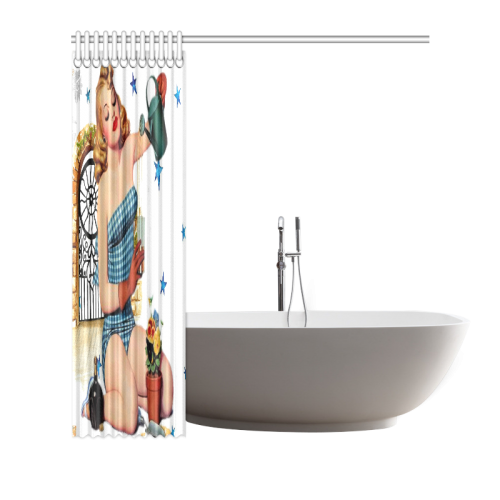 PIN UP Shower Curtain 66"x72"
