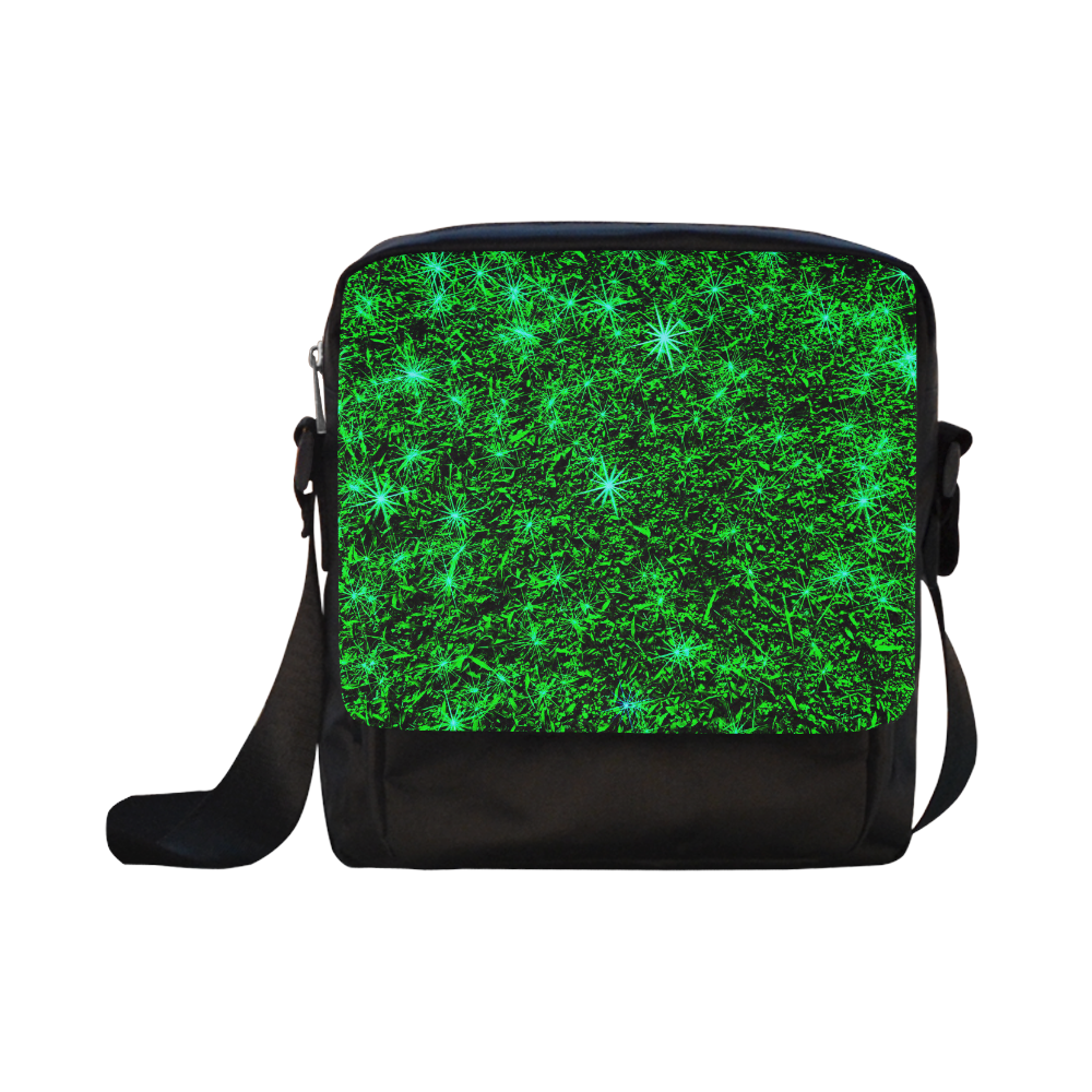 Sparkling Green - Black - Jera Nour | Crossbody Nylon Bags (Model 1633)