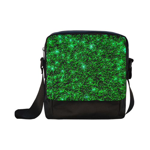 Sparkling Green - Black - Jera Nour | Crossbody Nylon Bags (Model 1633)