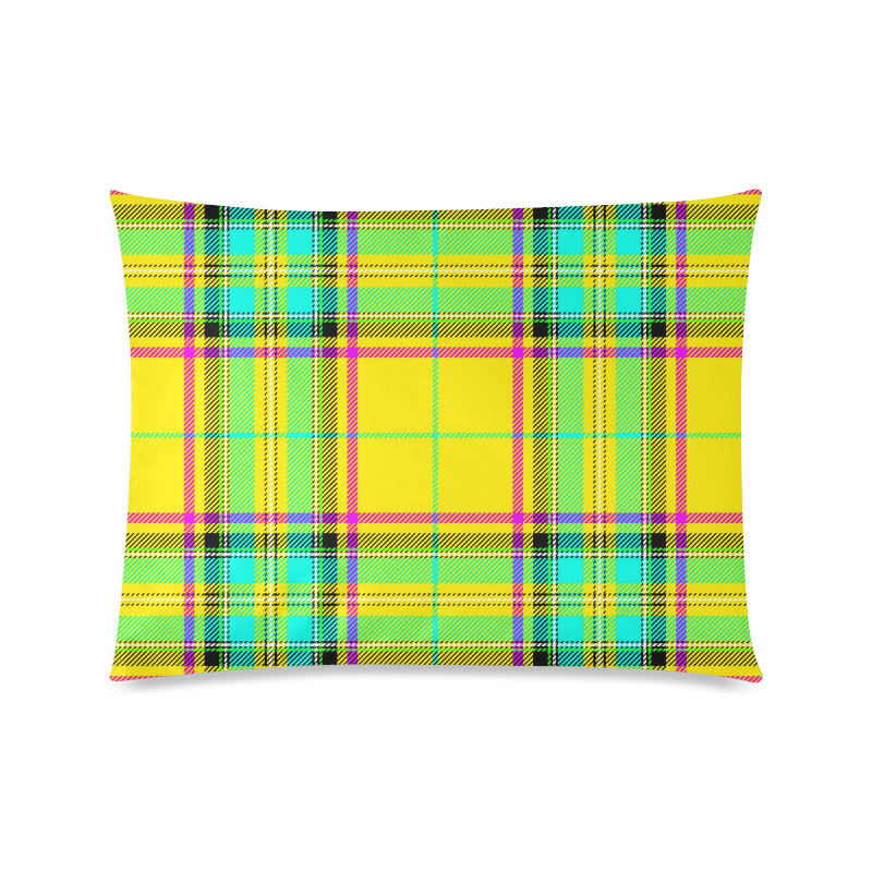 TARTAN-YELLOW Custom Picture Pillow Case 20"x26" (one side)