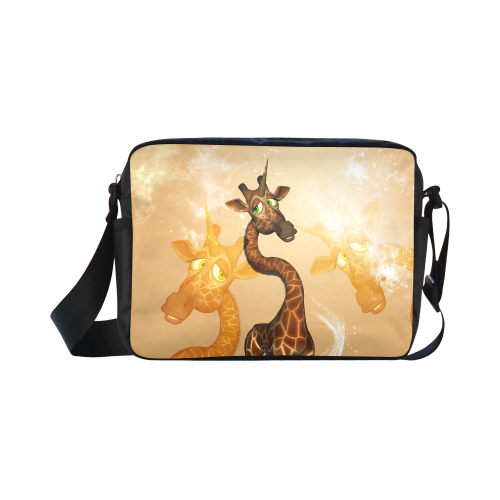 Funny unicorn giraffe Classic Cross-body Nylon Bags (Model 1632)