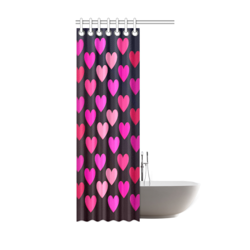 hearts on fire-2 Shower Curtain 36"x72"