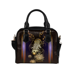 Music, microphone Shoulder Handbag (Model 1634)