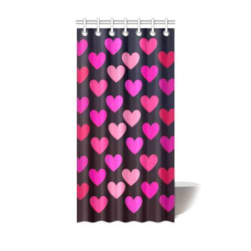 hearts on fire-2 Shower Curtain 36"x72"