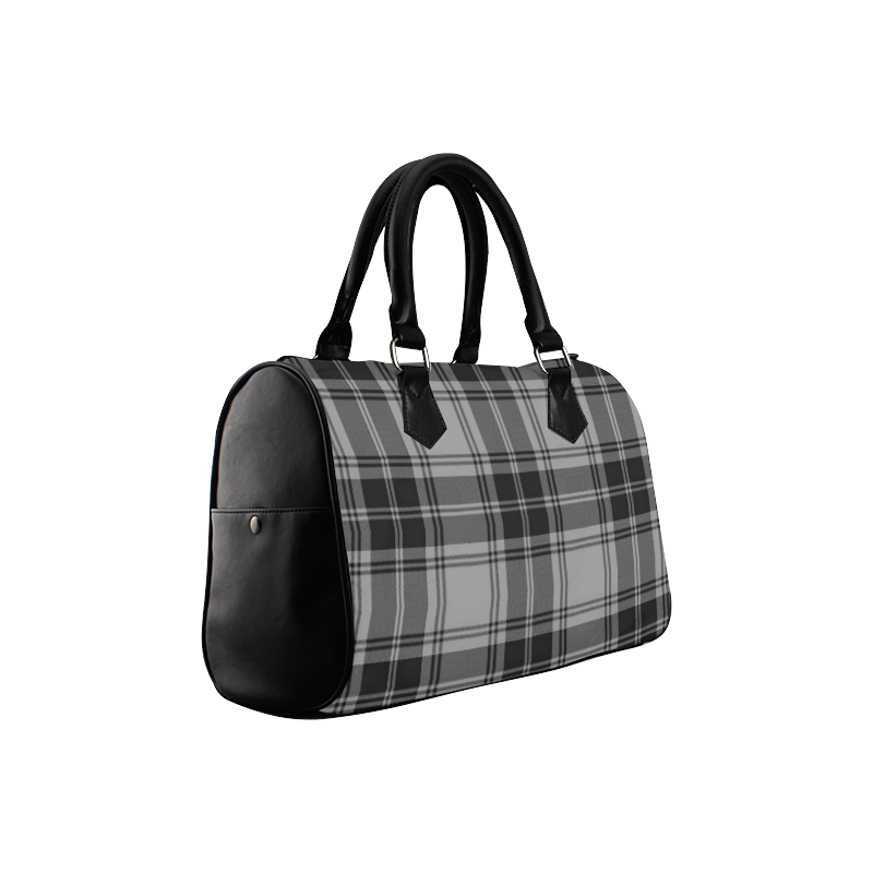 DOUGLAS GREY TARTAN Boston Handbag (Model 1621)