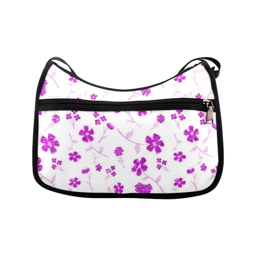 sweet sparkling floral, pink Crossbody Bags (Model 1616)