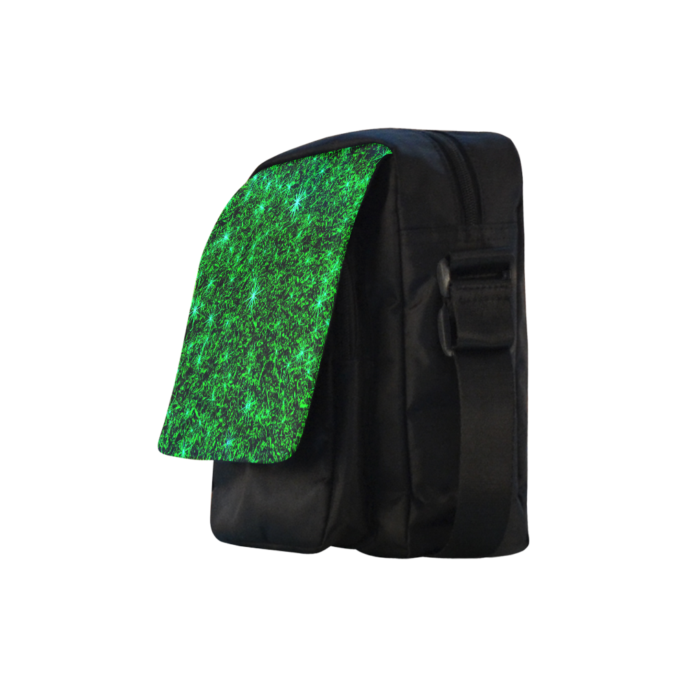 Sparkling Green - Black - Jera Nour | Crossbody Nylon Bags (Model 1633)