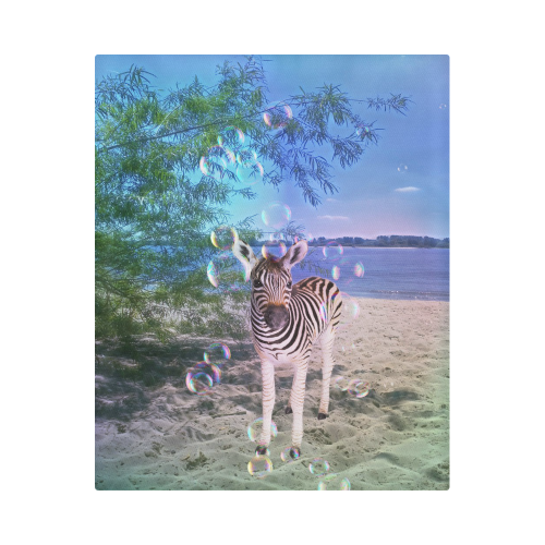 Little cute zebra Duvet Cover 86"x70" ( All-over-print)