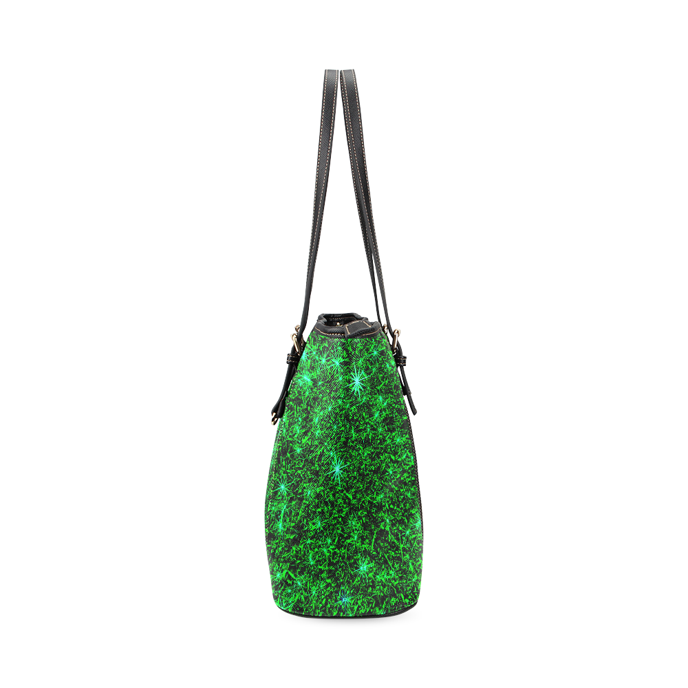 Sparkling Green - Jera Nour | Leather Tote Bag/Large (Model 1640)