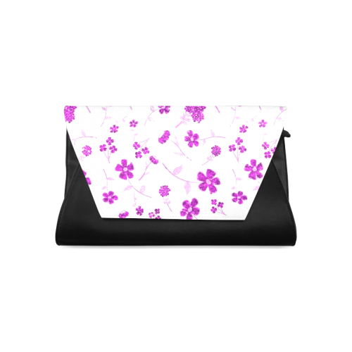 sweet sparkling floral, pink Clutch Bag (Model 1630)