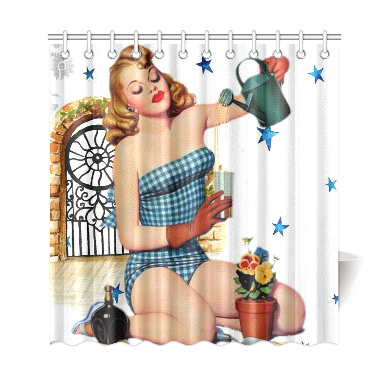 PIN UP Shower Curtain 69"x72"
