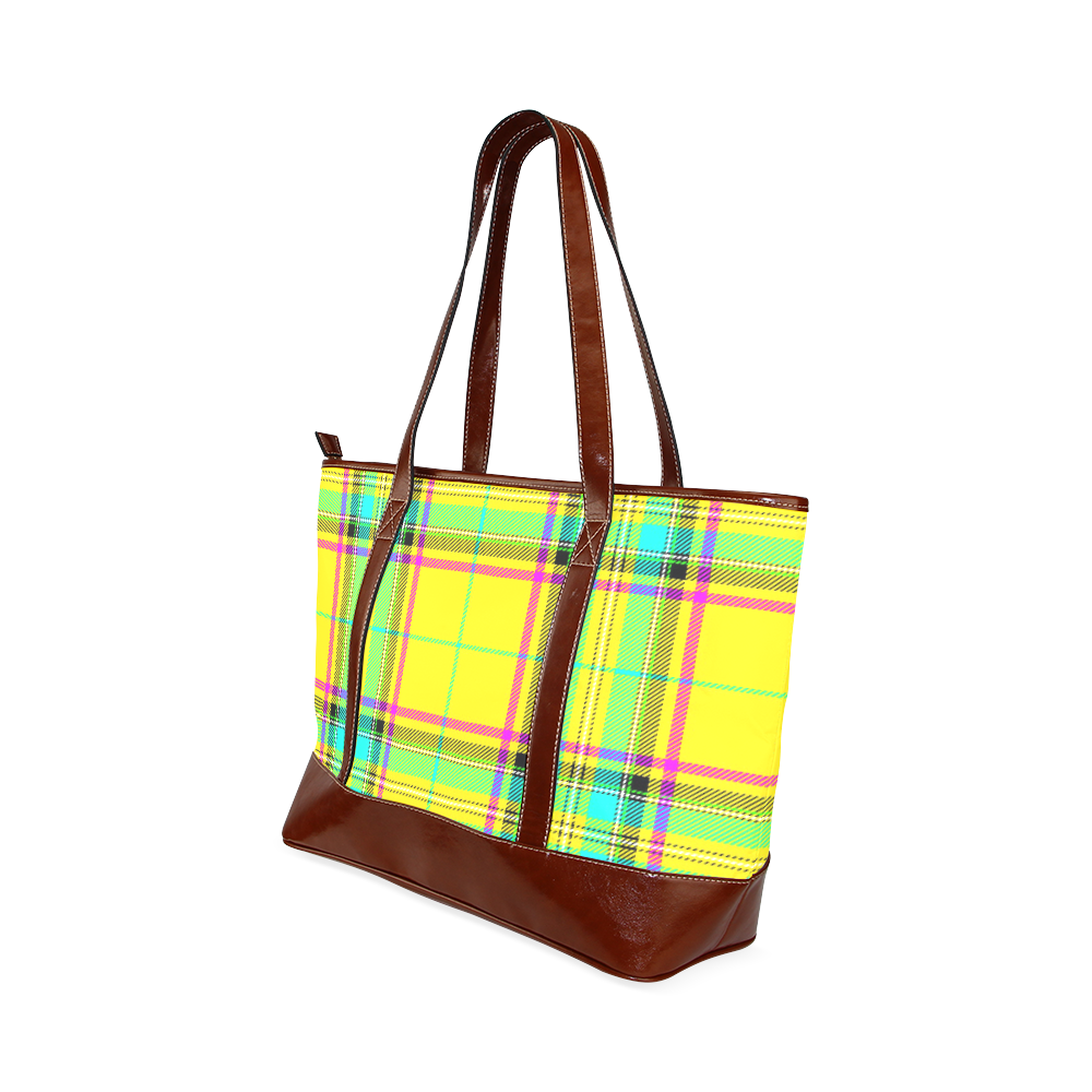 TARTAN-YELLOW Tote Handbag (Model 1642)
