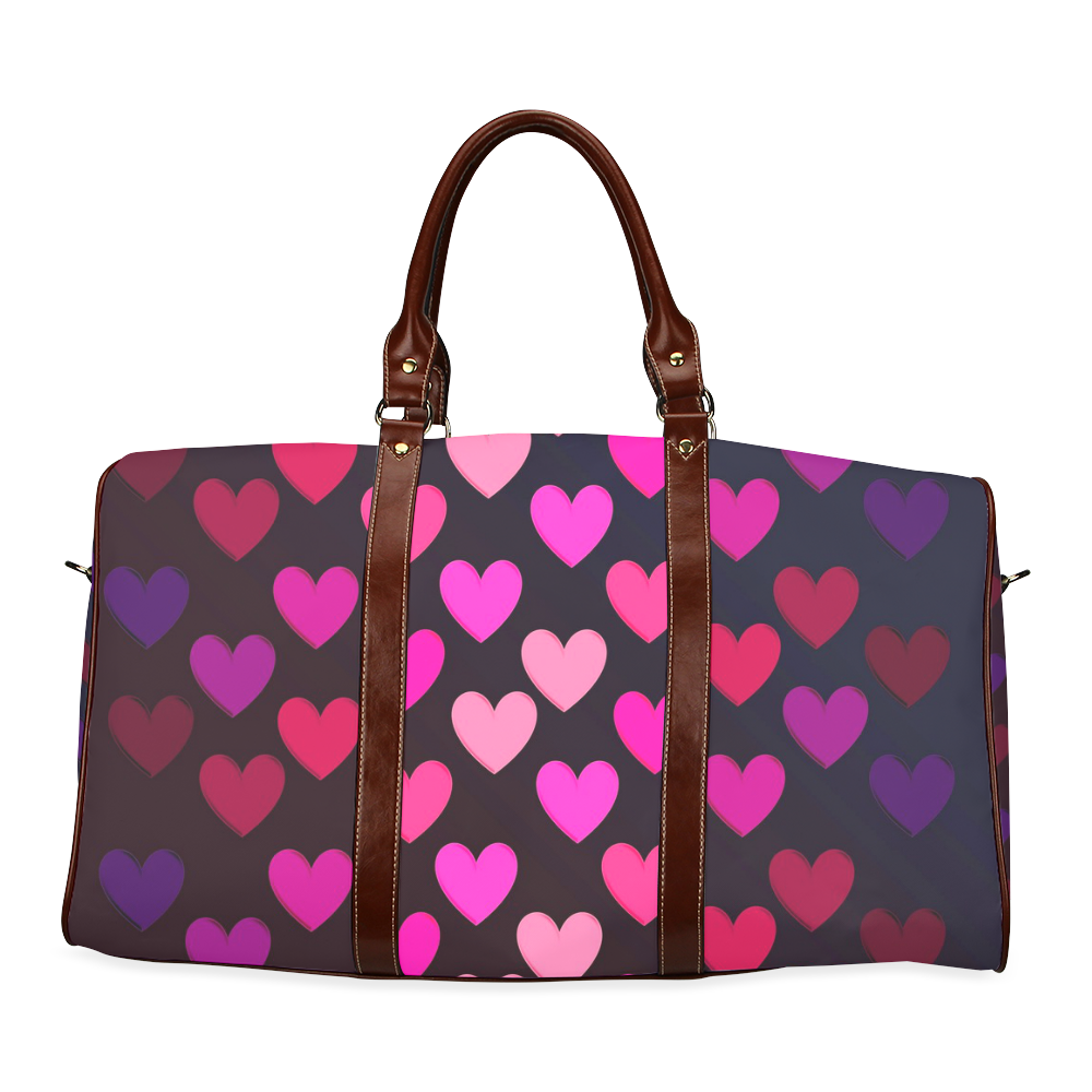 hearts on fire-2 Waterproof Travel Bag/Large (Model 1639)