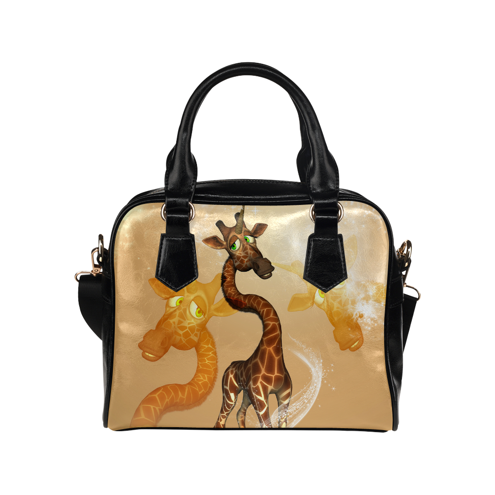 Funny giraffe Shoulder Handbag (Model 1634)