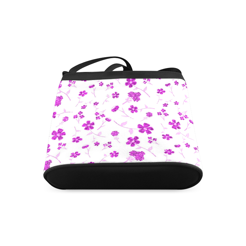 sweet sparkling floral, pink Crossbody Bags (Model 1613)
