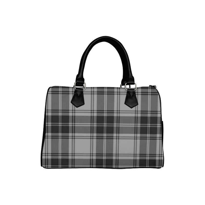 DOUGLAS GREY TARTAN Boston Handbag (Model 1621)