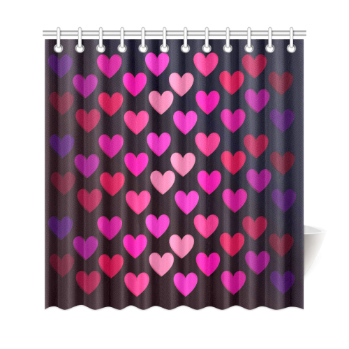 hearts on fire-2 Shower Curtain 69"x72"