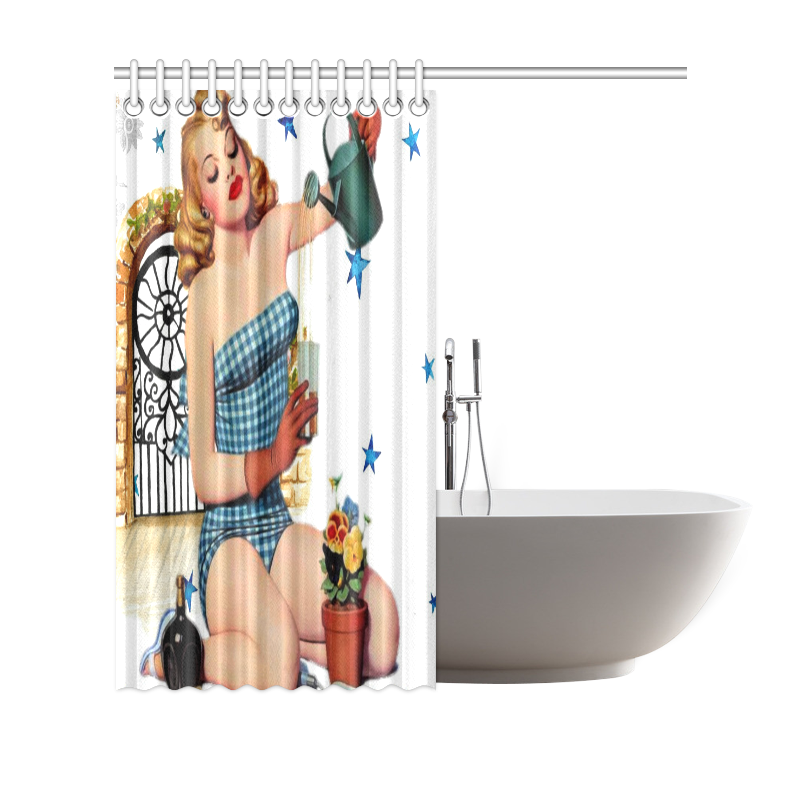 PIN UP Shower Curtain 69"x70"