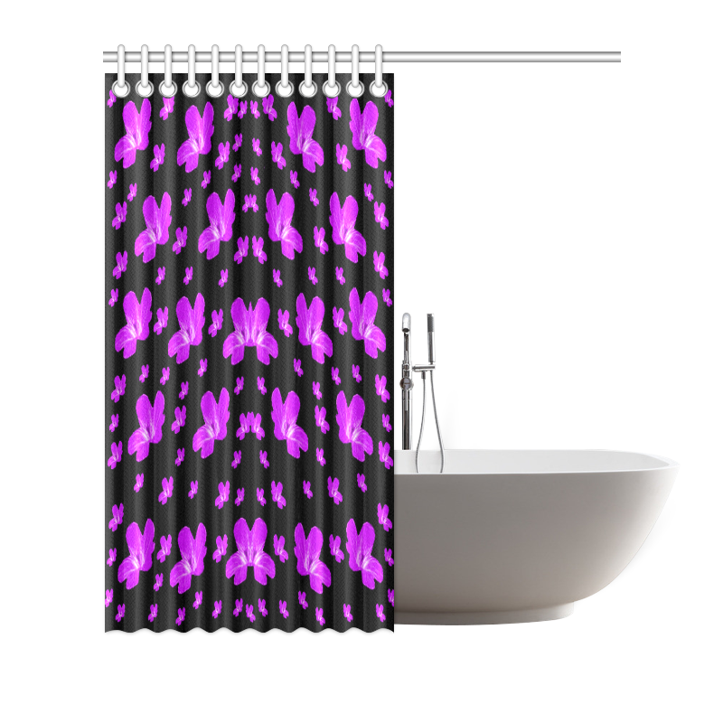 Pretty flowers in purple Shower Curtain 72"x72"