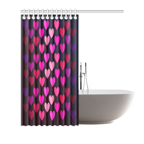 hearts on fire-2 Shower Curtain 72"x72"
