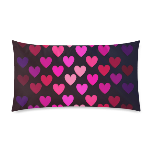 hearts on fire-2 Custom Rectangle Pillow Case 20"x36" (one side)