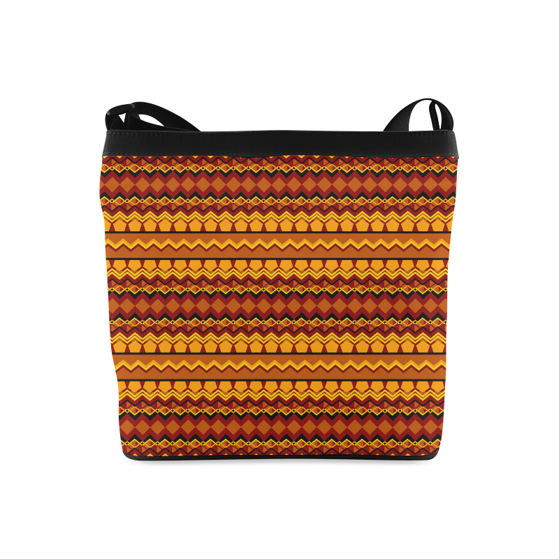 Gold Tribal Pattern Crossbody Bags (Model 1613)