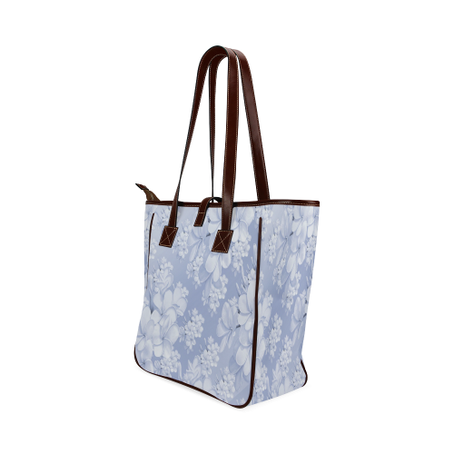 Delicate floral pattern,blue Classic Tote Bag (Model 1644)