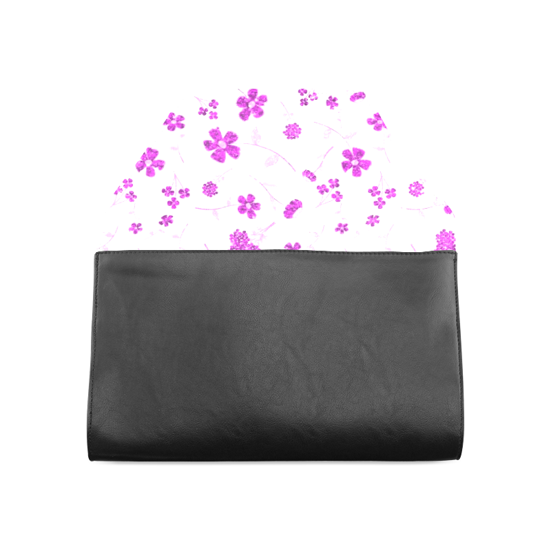sweet sparkling floral, pink Clutch Bag (Model 1630)