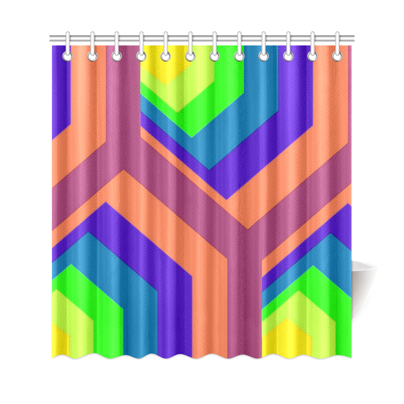 poly colors Shower Curtain 69"x72"