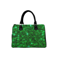 Sparkling Green - Black - Jera Nour | Boston Handbag (Model 1621)