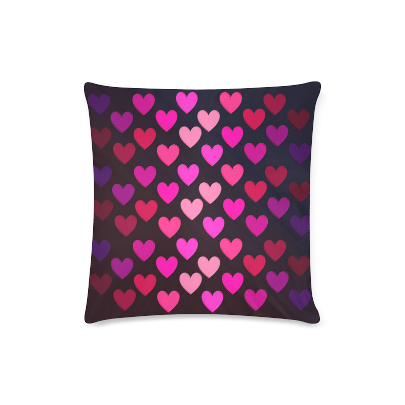 hearts on fire-2 Custom Zippered Pillow Case 16"x16"(Twin Sides)