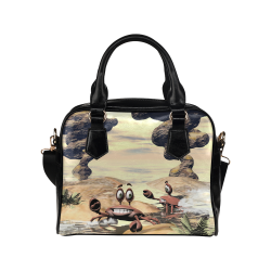 funny crabs Shoulder Handbag (Model 1634)