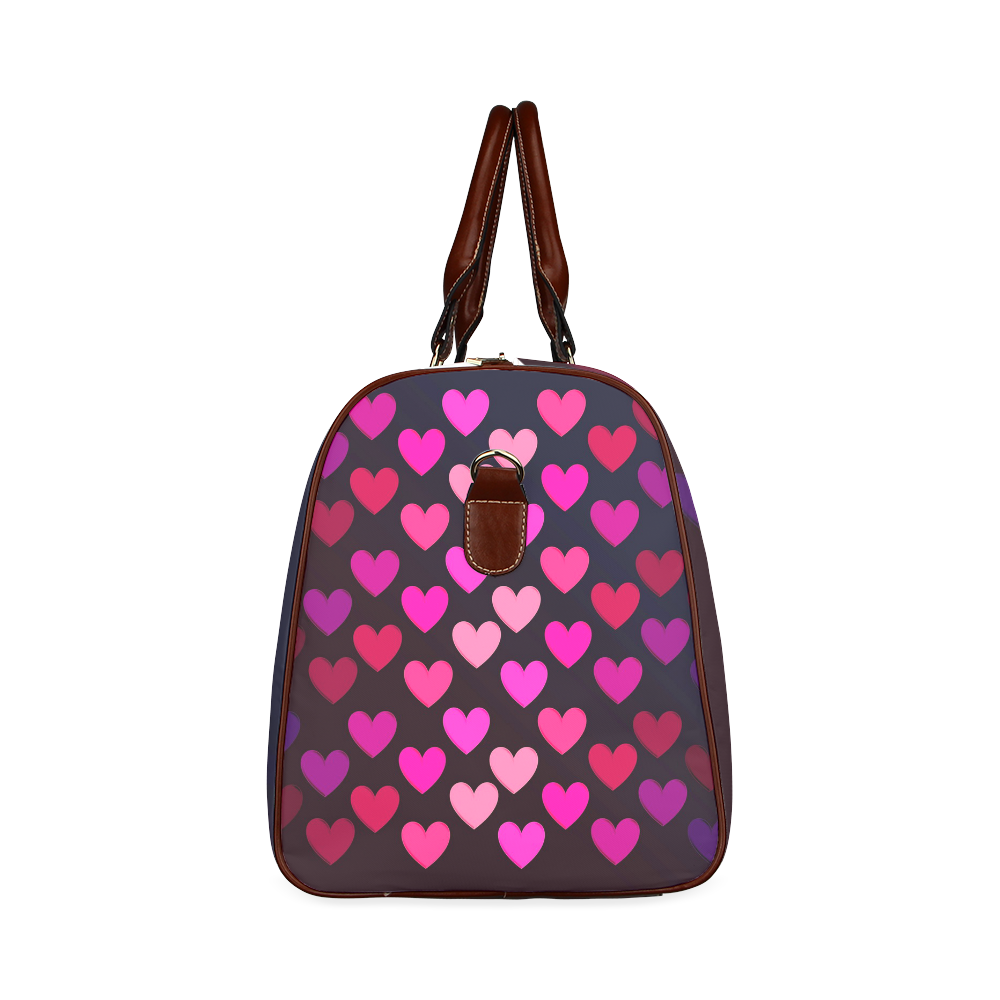 hearts on fire-2 Waterproof Travel Bag/Small (Model 1639)