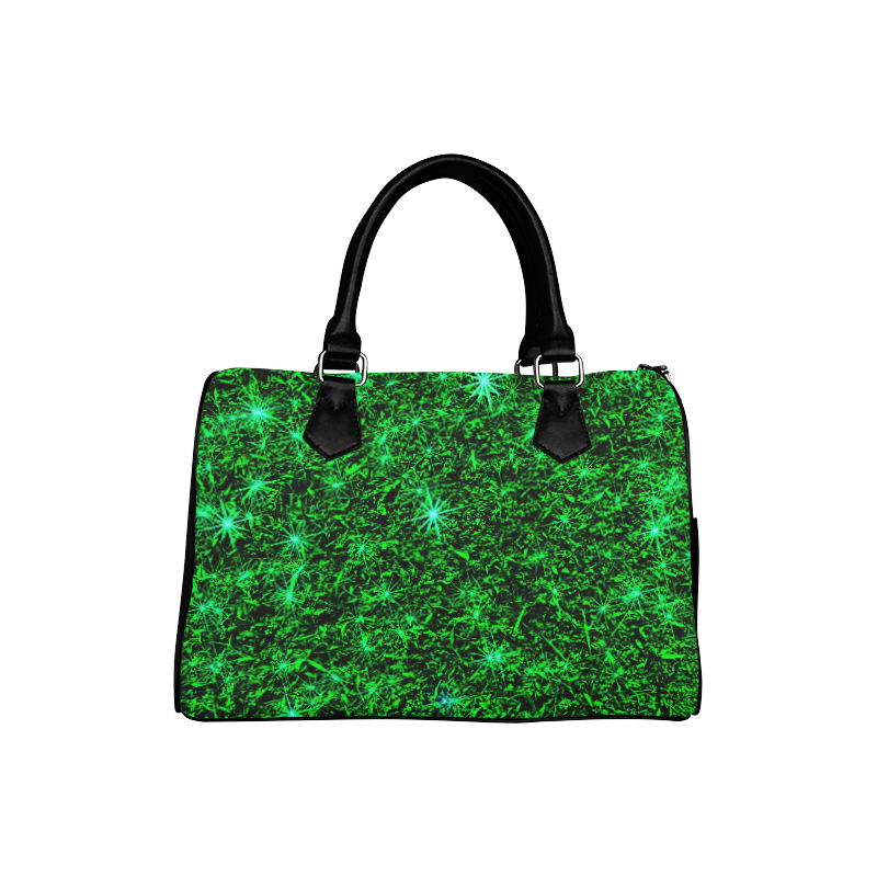 Sparkling Green - Black - Jera Nour | Boston Handbag (Model 1621)