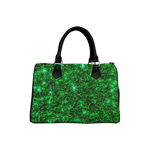 Sparkling Green - Black - Jera Nour | Boston Handbag (Model 1621)