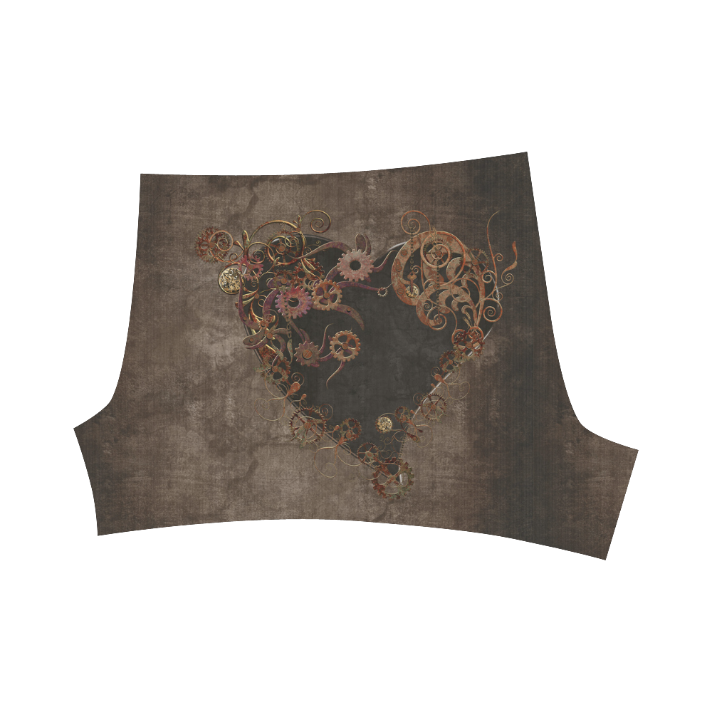 A decorated Steampunk Heart in brown Briseis Skinny Shorts (Model L04)