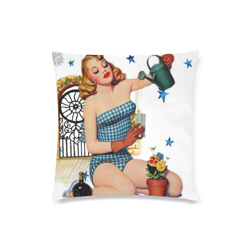 PIN UP Custom Zippered Pillow Case 16"x16"(Twin Sides)